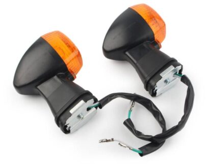 Motorcycle front turn signal indicator amber light