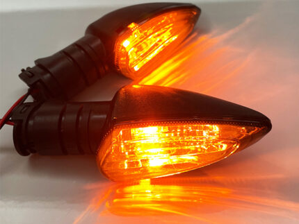 Retro Style Motorcycle 12v LED Turn Signal Double Sided Daytime Light Turn Lighting System for Modified Motorcycles