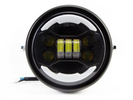 Motorcycle Headlight GN125led Headlight Angel Eye Electric Vehicle Modified Off-Road Front Lighting Assembly Headlamp