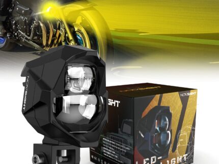 Motorcycle headlight strobe white and yellow two-color fog headlamp 2LED motorcycle work spotlight light
